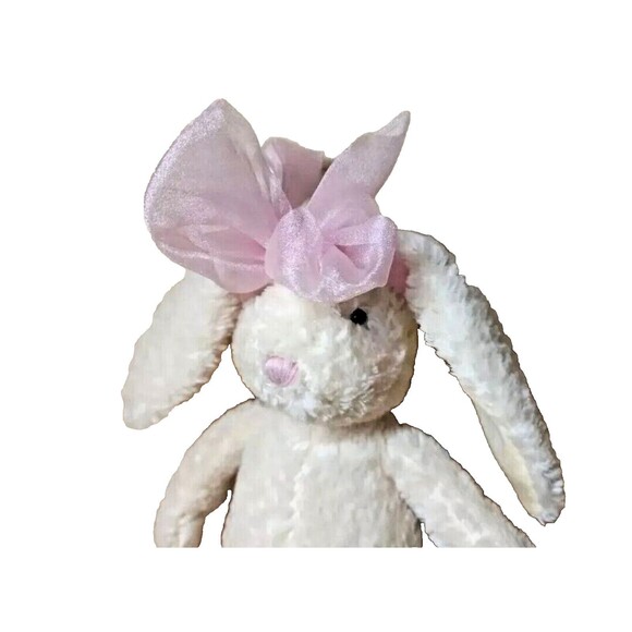 Hallmark Easter Bunny Rabbit Long Legged Cream Floppy Bean Bag Girl Toys 17" - Picture 2 of 5